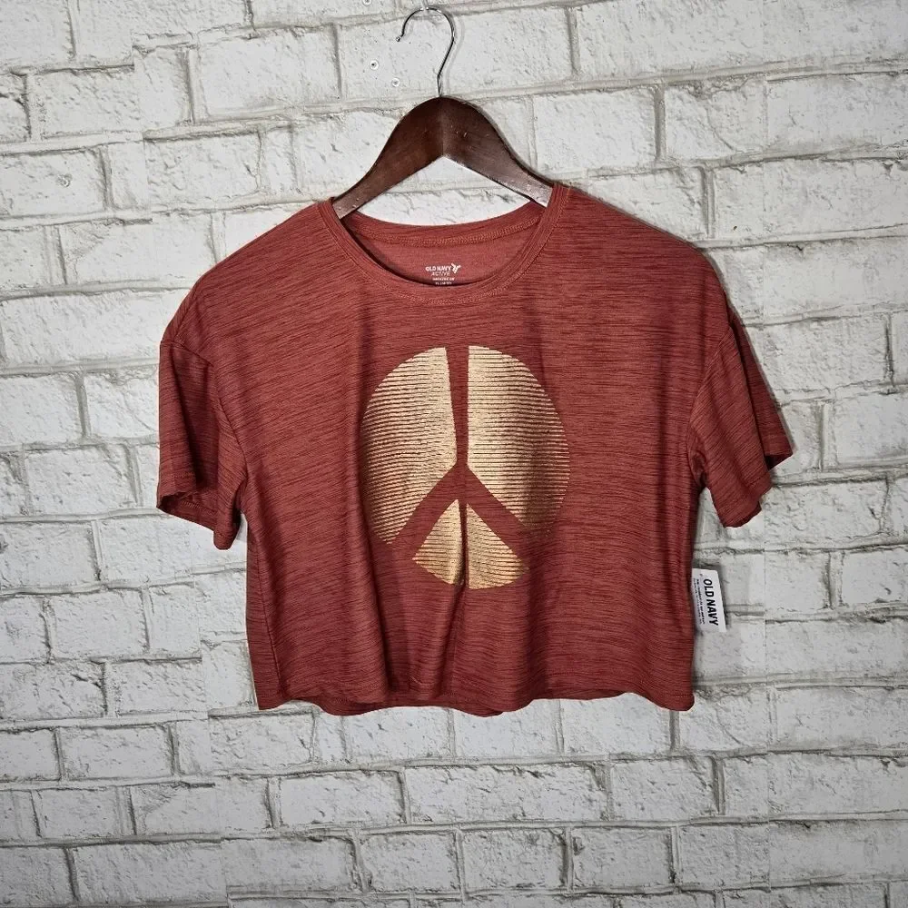 NWT Old Navy Active peace sign tee